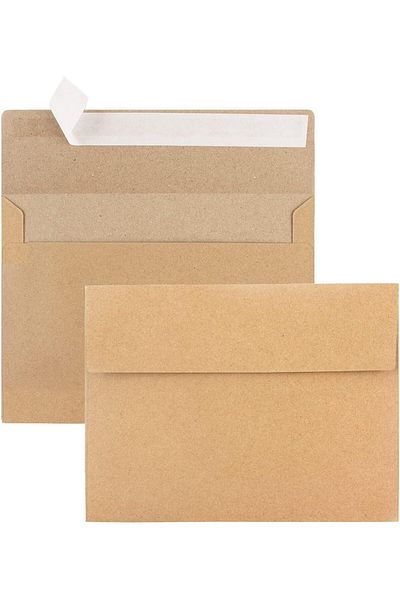 erorex Envelopes For Invitation Kraft Envelopes A7 Envelopes For Invitations Wedding Baby Shower Brown