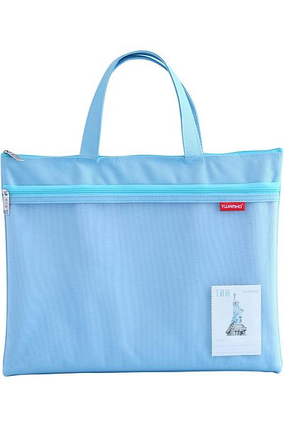 erorex A4 Document Bag Zip File Pouch Zippered Handbag Books Carry Bag Waterproof Double Zippers Pockets