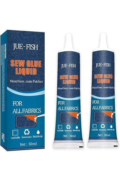 erorex Fast Dry Fabric Glue Fabric Fusion Permanent Fabric Sewing Adhesive Glue Cloth Repair Sew Glue Diy
