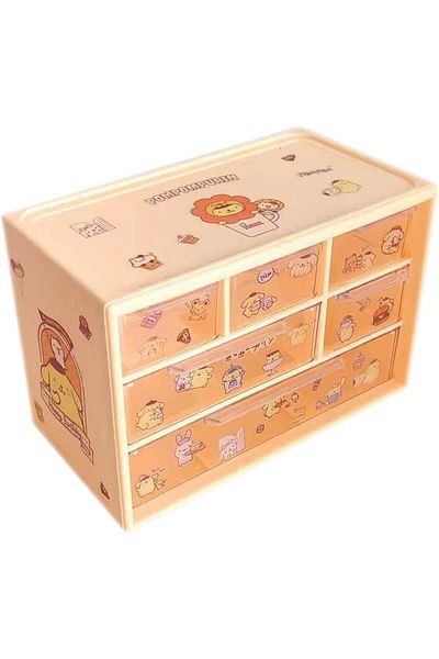 erorex Desk Organizer With Drawers Plastic Desktop Organizer Clear Storage Box Multifunction Pen Holder