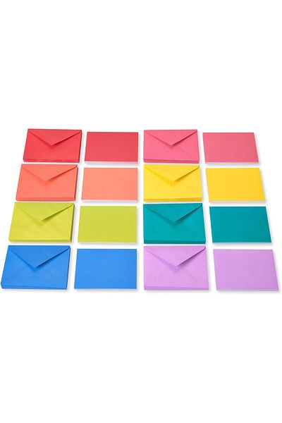 erorex Single Panel Blank Cards With Envelopes Rainbow Colors 200 Count