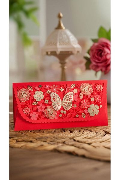 erorex 4Pcs Chinese Red Envelope Money Elegant Money Pockets For Cash Gifts Weddings Birthdays And New