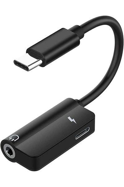erorex Usb C To 3.5Mm Headphone And Charger Adapter 2 In 1 Usb C To 3.5Mm Aux Headphone Jack With 60W Pd