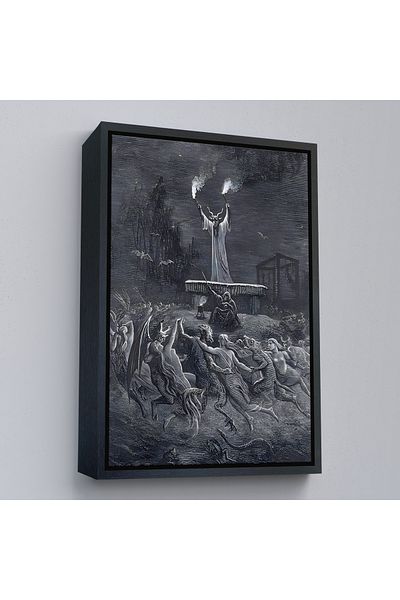 Harita Sepeti Pictură de perete Dance of the Sabbath cu cadru de aur, Gustave Dore