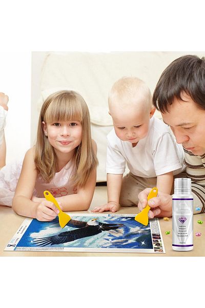 erorex Diamond Painting Sealer 120Ml 5D Diamond Art Glue Sealer With Glue Scraper Permanent Hold And Shine
