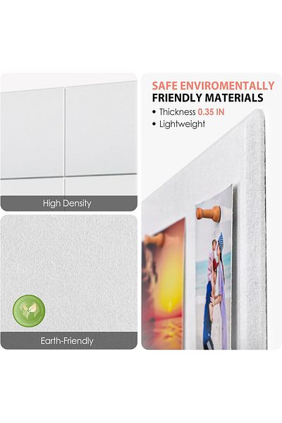 erorex Cork Board Alternative 36 Inch X24 Inch 6 Pack Felt Wall Tiles With 50 Pushpins Cork Boards For