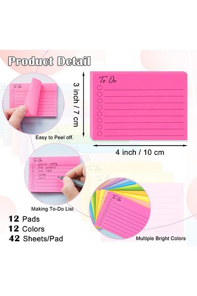 erorex Memo Post It Notes Multi Colored Post It Notes Daily Planner Batch Home Office School Planning