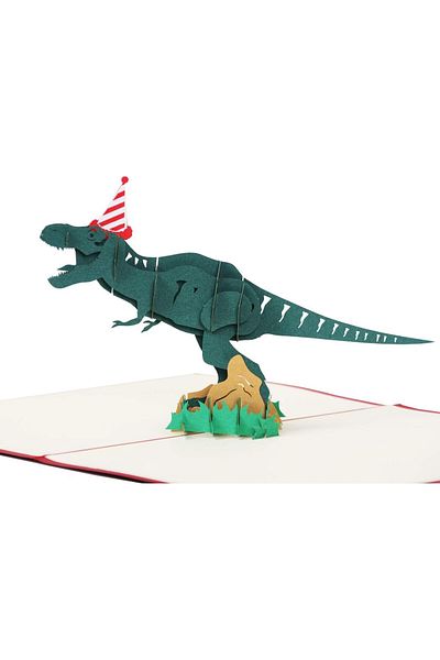 erorex 3D Pop Up Dinosaur Happy Birthday Card Jurassic Tyrannosaurus Card Personalized Kid Funny Greeting