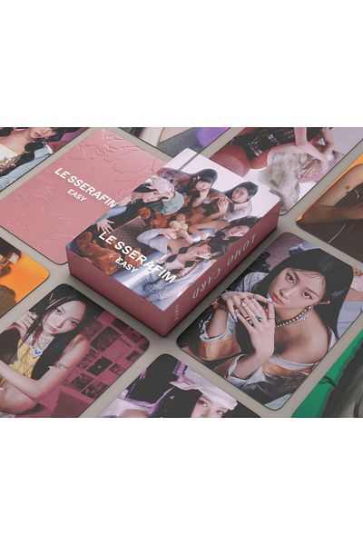 erorex 55Pcs Kpop Lesserafim Photocards Le Sserafim Album Easy Lesserafim 2024 New Album Easy Photocard