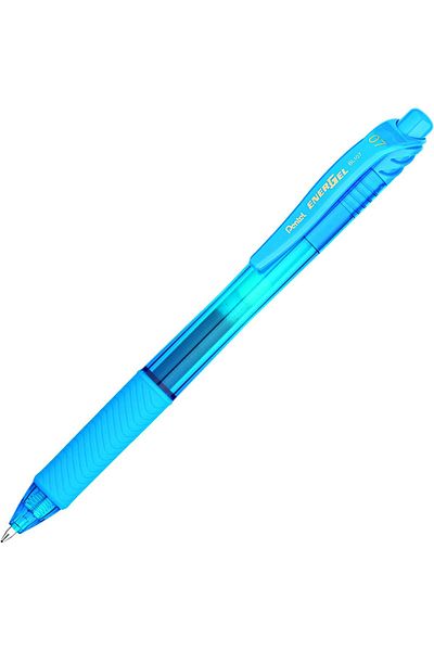 erorex Energel X Retractable Liquid Gel Pen 0.7Mm Metal Tip Sky Blue Ink Box Of 12 Bl107 S