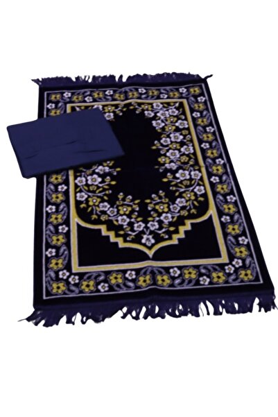 smart home سجادة صلاة تركية مبطنة مع جلال بتصميم جرافيكي إسلامي مبطن منقوش/ور...