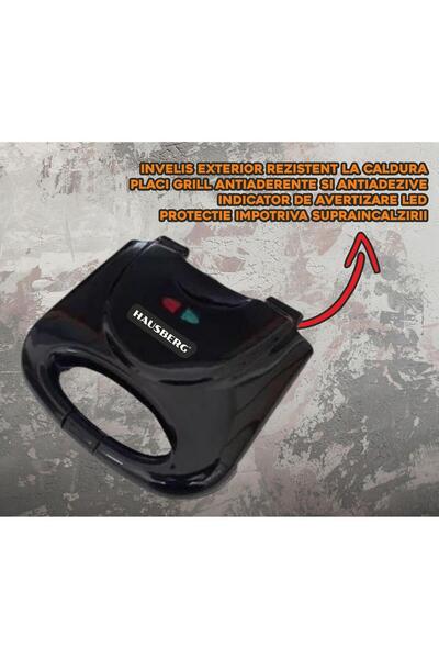 Hausberg SENDVIČOVÁ PŘÍSTROJ HB-3510 ČERNÝ