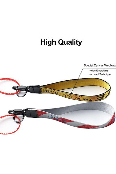 erorex White Classic Fashion Keychain Wrist Lanyard，Fashion Letter Wrist Lanyard Office Badge Lanyard Key