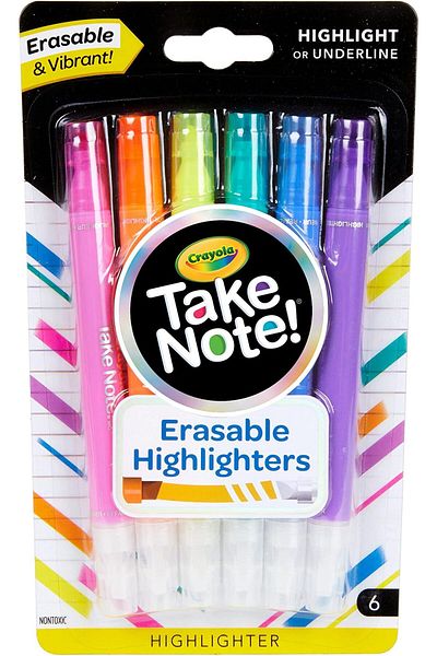 erorex 6 Ct. Take Note! Erasable Highlighters