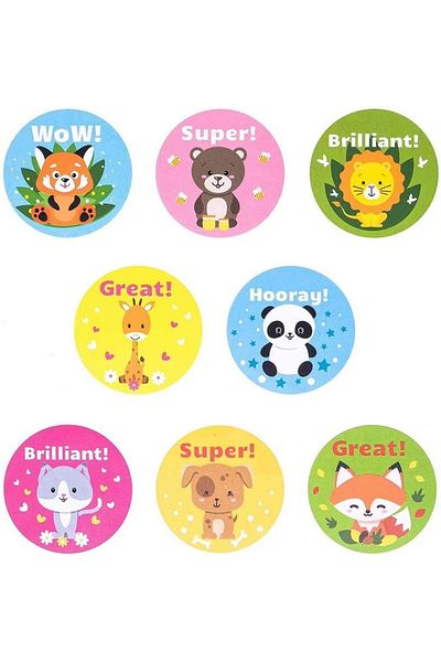 erorex 500Pcs Teacher Motivational Stickers For Kids Deal Stickers For Kids Behavior Incentives1 Inch