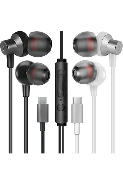 erorex سماعات رأس سلكية Wi7، سماعات أذن داخلية مزودة بميكروفون متوافقة مع مشغلات MP3 وMP4 وأجهزة iPod