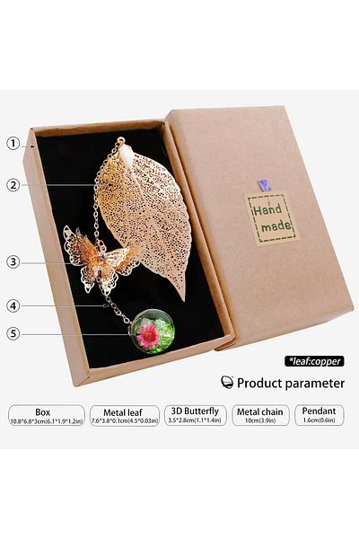 erorex Metal Leaf Bookmark Birthday Gift Teachers Women And Mothers Day Butterfly Book Mark For Book Lover