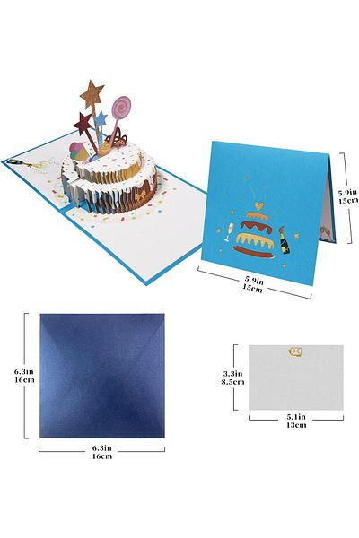 erorex Pop Up Happy Birthday Card 3D Birthday Popup Cards Birthday Cake Funny Postcards Pop Up Greeting