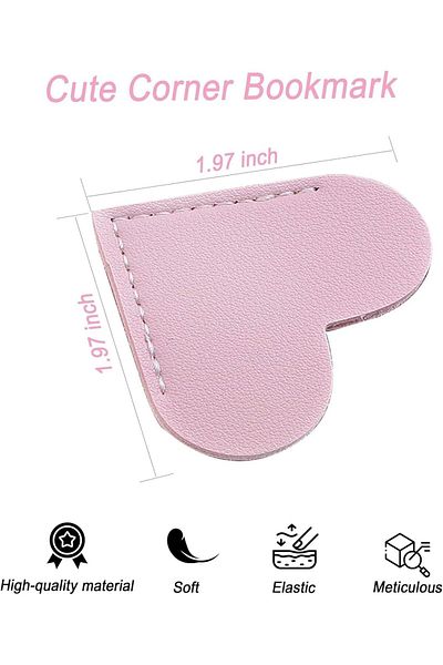 erorex 6 Pcs Leather Heart Bookmarks Leather Bookmark Reading Accessories Book Lovers Gifts For Women