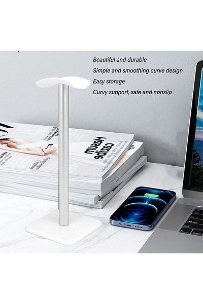 erorex حامل وحدة تحكم الألعاب RGB حامل سماعة الألعاب الذكي للمكتب مع 10 أوضاع إضاءة وشحن USB 2 و