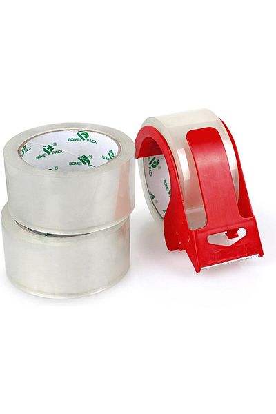 erorex Clearing Tape 3 With Free Dispenser 1.88In X 55Y Transparent Tape Refills For Shipping Box Aging