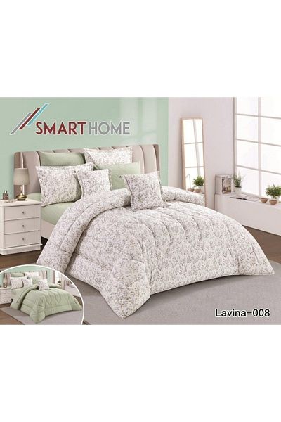 smart home Double-Sided Comforter Set 8-Piece Bedspread 8-Piece Comforter 100% Cotton Comforter Size 250x230 cm