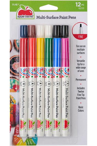 erorex Set Of 12 Multi Surface Fine Tip Paint Pens Perfect For Indoor And Outdoor Arts And Crafts Projects