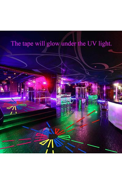 erorex Spike Tape Fluorescent Adhesive Tapes Gaffer Tape Uv Blacklight Reactive Neon Tapes For Parties Art