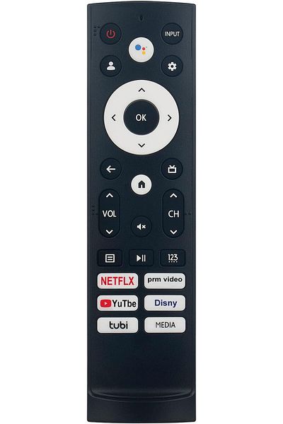 erorex جهاز تحكم عن بعد بديل صوتي Erf6A64 مناسب لتلفزيون Hisense QLED 4K، جهاز تحكم عن بعد Ht267138 65U8Qf