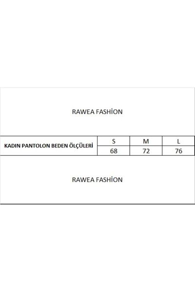 RAWEA FASHİON SİYAH KADIN PALAZZO PANTOLON DABIL KUMAŞ