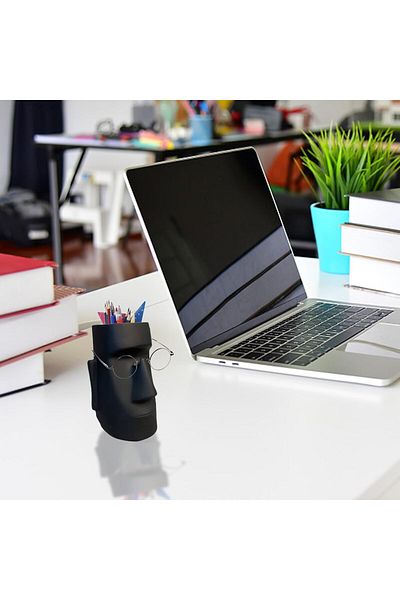 erorex حامل أقلام رصاص، حامل أقلام للمكتب، حامل أقلام رصاص مع حامل نظارات، فن راتنجي متعدد الوظائف