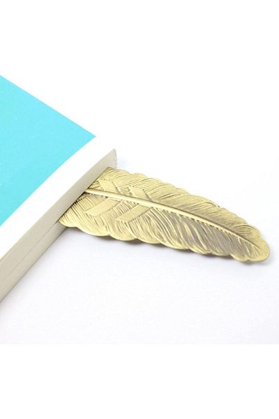 erorex Vintage Metal Feather Design Assorted Bookmarks Set Of Seven Pieces