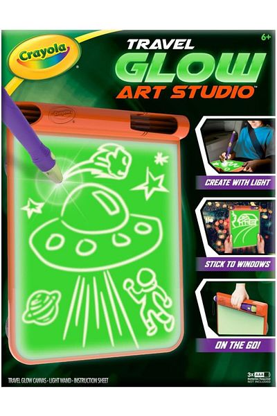erorex Travel Glow Art Studio Glow In The Dark Toys Kids Gifts For Girls And Boys Ages 6 7 8 9
