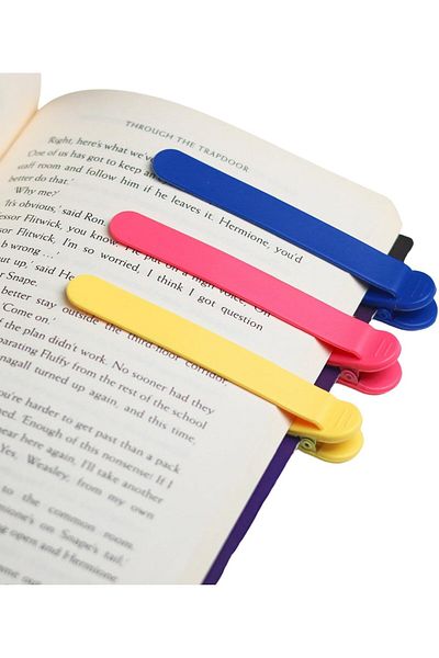 erorex Silicone Automatic Bookmarks 3 Pcs Silicone Bookmark Smart Bookmark For Reading Women Men Kids Book