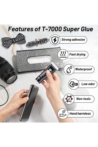 erorex 2 X 110Ml T 7000 Pone Repair Glue Multipurpose T 7000 Super Glue Semi Fluid Black Adhesive For