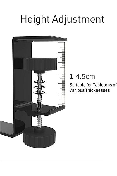 erorex Desk Headphone Hanger Space Saving Adjustable Aluminum Headphone Stand Under Desk Headphone Stand