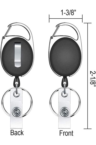erorex 4 Pack Extendable Key Chain Retractable Id Holder Key Reel Extendable Lanyard Id For Id Badge