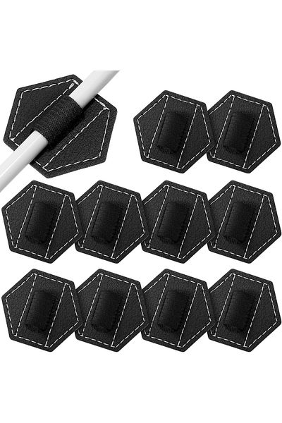 erorex Pen Loops Holder Self Adhesive Pen Holders For Notebook Self Adhesive Hexagon Leather Pencil Holder