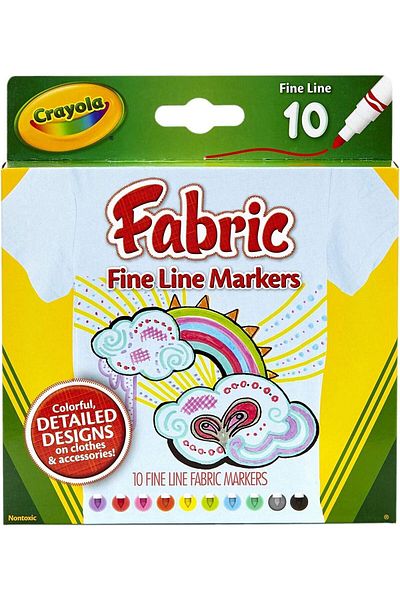 erorex 10 Ct. Fine Line Fabric Markers 1 Of Piece