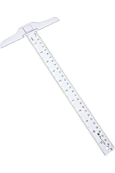 erorex 12 Inch 30 Cm Junior T Square Plastic Transparent T Ruler For Drafting And General Layout Work 1