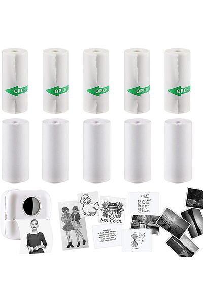 erorex Thermal Inkless Printing Paper For Mini Sticker Receipt Printer Portable Bluetooth Pocket Printer