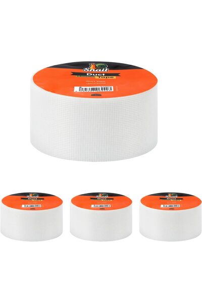 erorex Snail Heavy Duty Duct Tape Set Of 4 4.8Cmx10M White Strong Adhesion Waterproof Flexible Tear