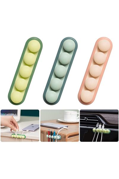 erorex 3 قطع من مشابك الكابلات الجدارية ذاتية اللصق ومنظمات الكابلات وملحقات إدارة الكابلات وشحن USB