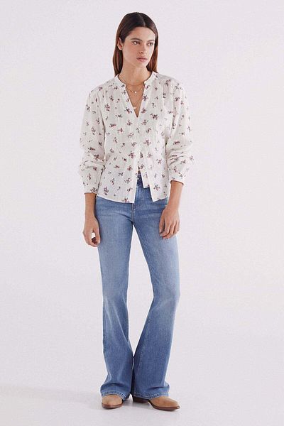 Springfield Rustic Cotton Blouse With Flowers