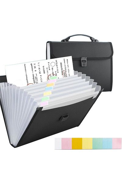 erorex Expanding File Folders A4 13 Pockets Expanding File Folder Organiser With Handle File Organiser