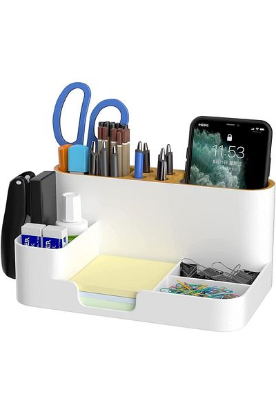 erorex Modern Desk Organizer Desktop Organizer With Pencil Holders Office Stationery Supplies Organizers