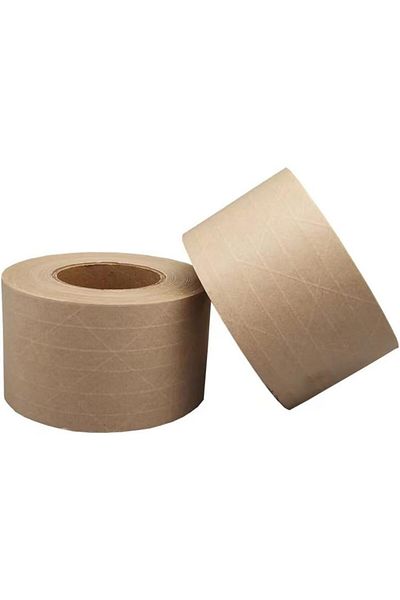 erorex Kraft Paper Gummed Tape 4 Pack Reinforced Fiberglass Water Activated Packing Tape Heavy Duty Kraft