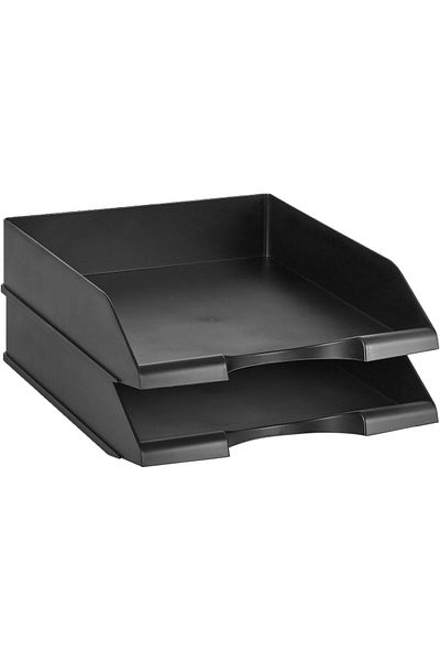 erorex Stackable Office Letter Organizer Desk Tray Pack Of 2 Black