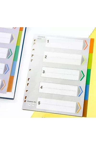 erorex Ix901 A4 Unite Page 5 Grade Classification Index Paper Plastic Colored Index Paper 11 Hole Pp