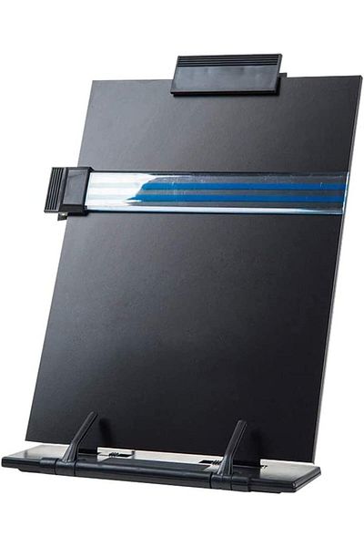 erorex Black Metal Reading Shelf Typing Shelf Desktop Document Holder With 7 Adjustable Positions Black